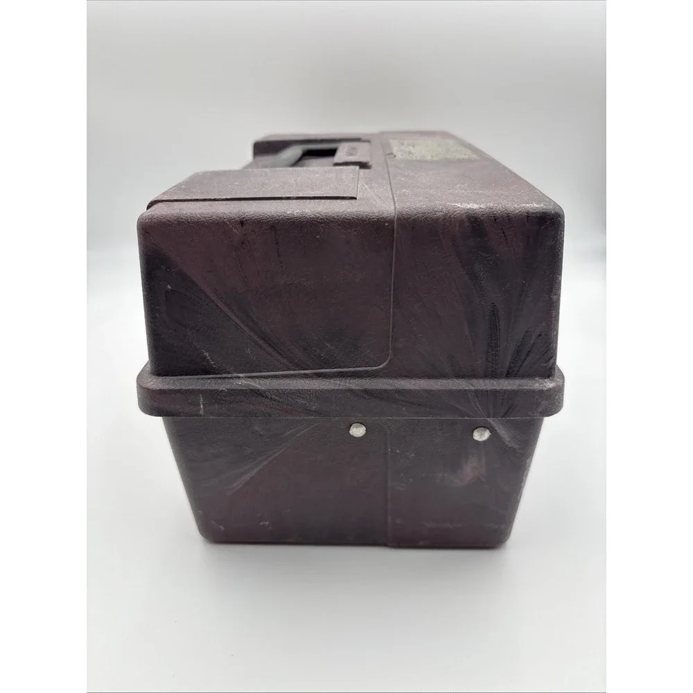 Vintage Plano Tackle Box Model 6303 3 Tier Fold Out Tray Fishing USA Brown